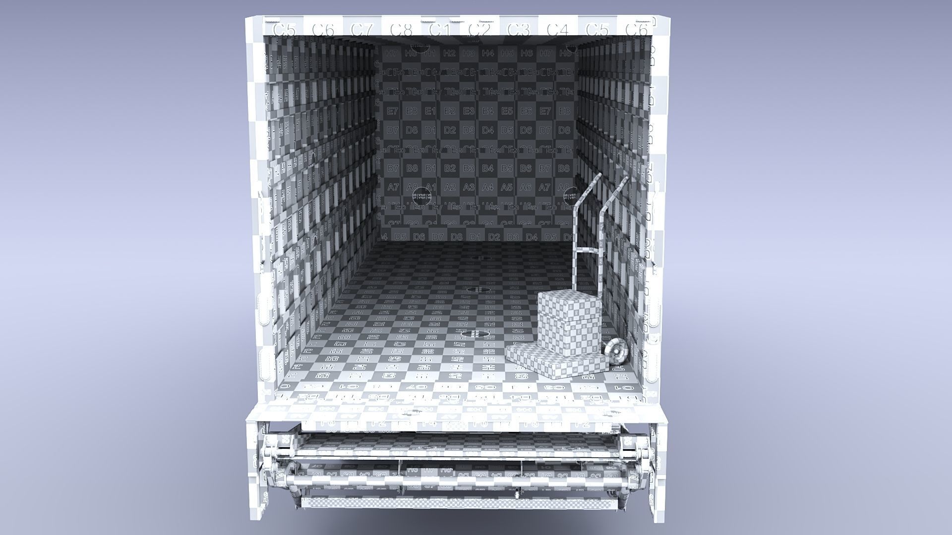 2020 Freightliner M2 106 Box truck Low-poly 3D model_53