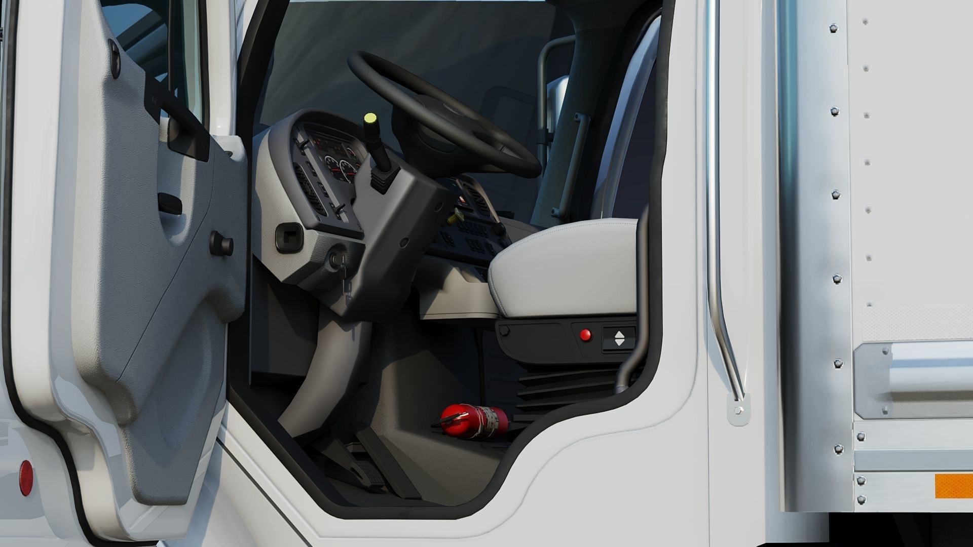 2020 Freightliner M2 106 Box truck Low-poly 3D model_17