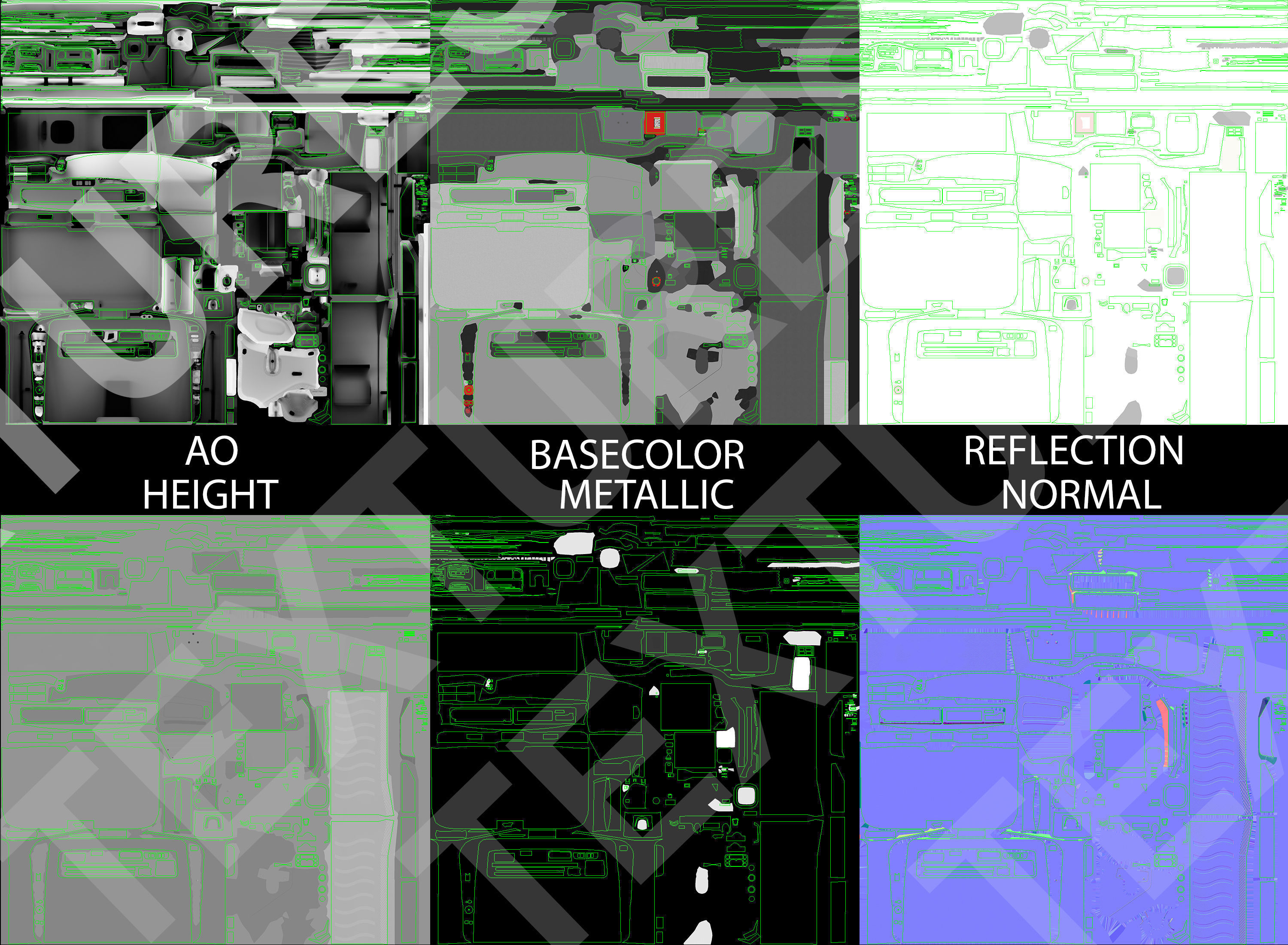2020 Freightliner M2 106 Box truck Low-poly 3D model_63