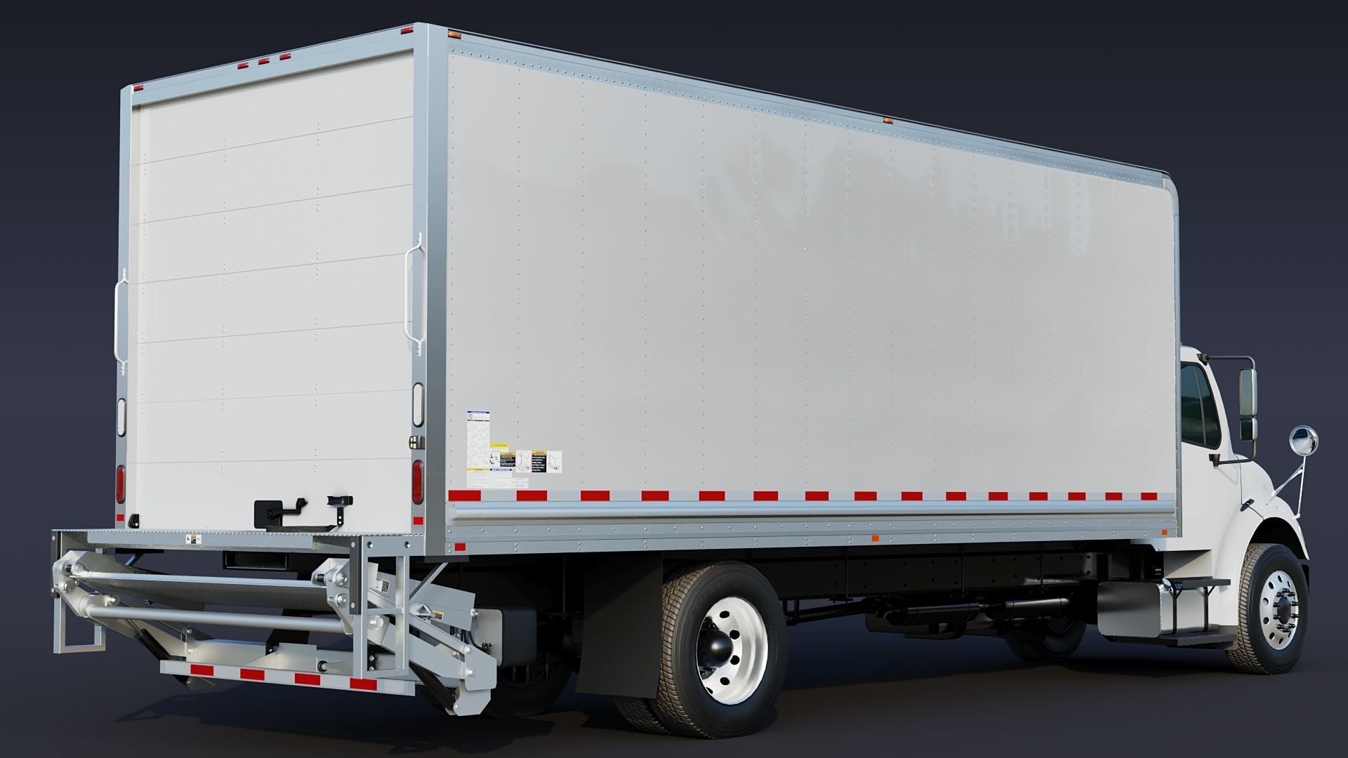 2020 Freightliner M2 106 Box truck Low-poly 3D model_13