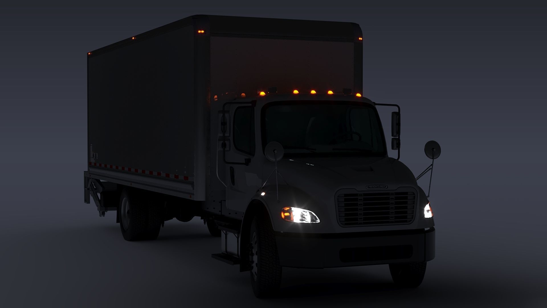 2020 Freightliner M2 106 Box truck Low-poly 3D model_37