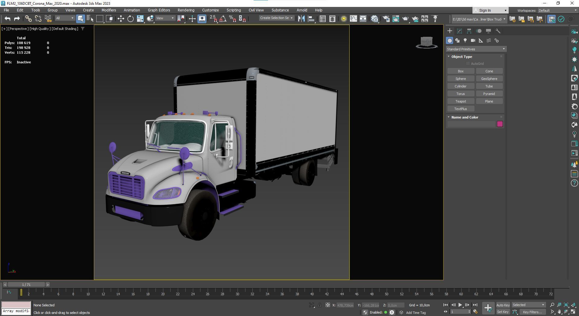 2020 Freightliner M2 106 Box truck Low-poly 3D model_56