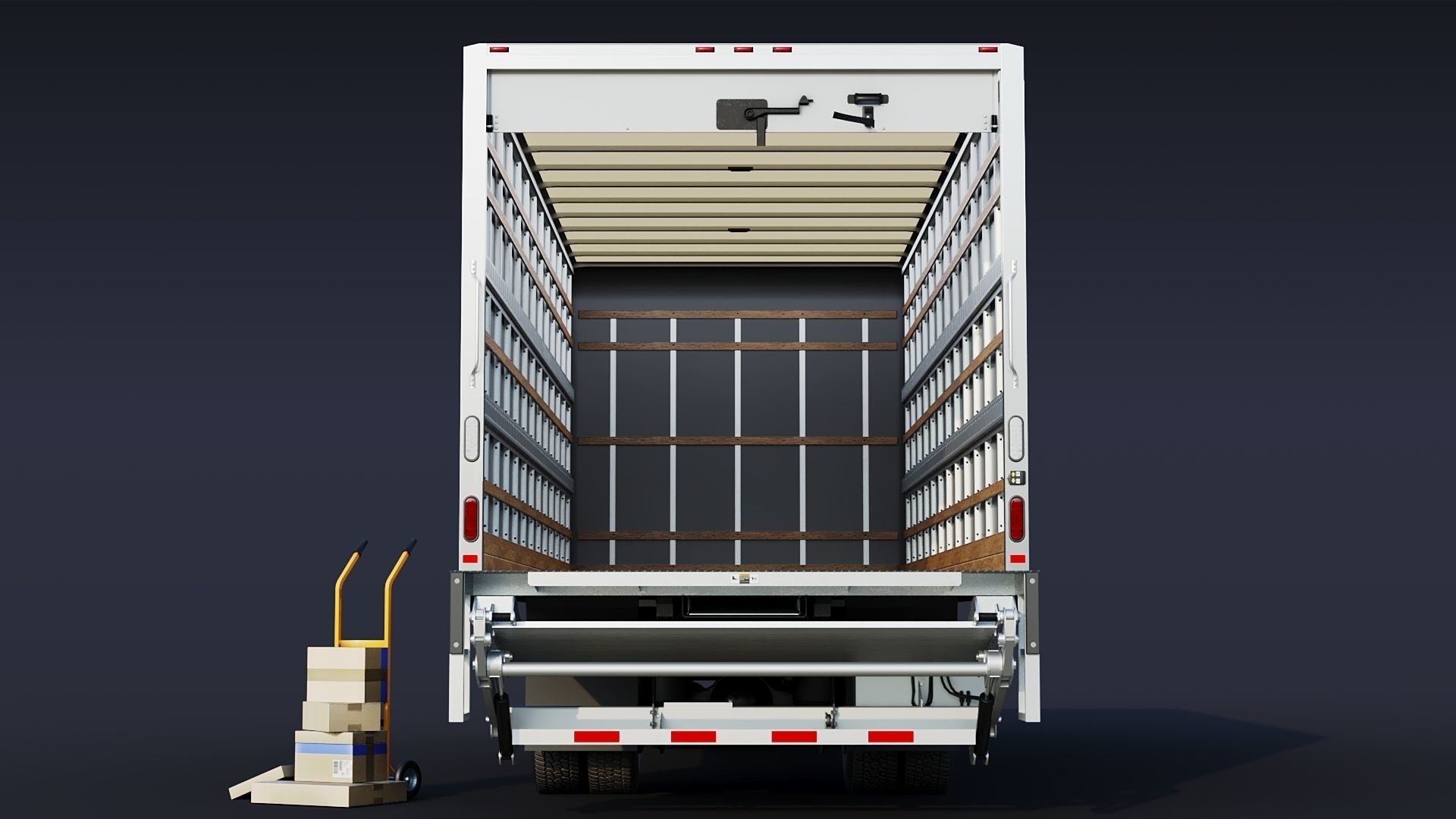 2020 Freightliner M2 106 Box truck Low-poly 3D model_12