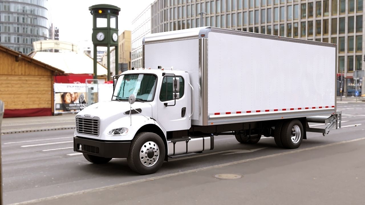 2020 Freightliner M2 106 Box truck Low-poly 3D model_38