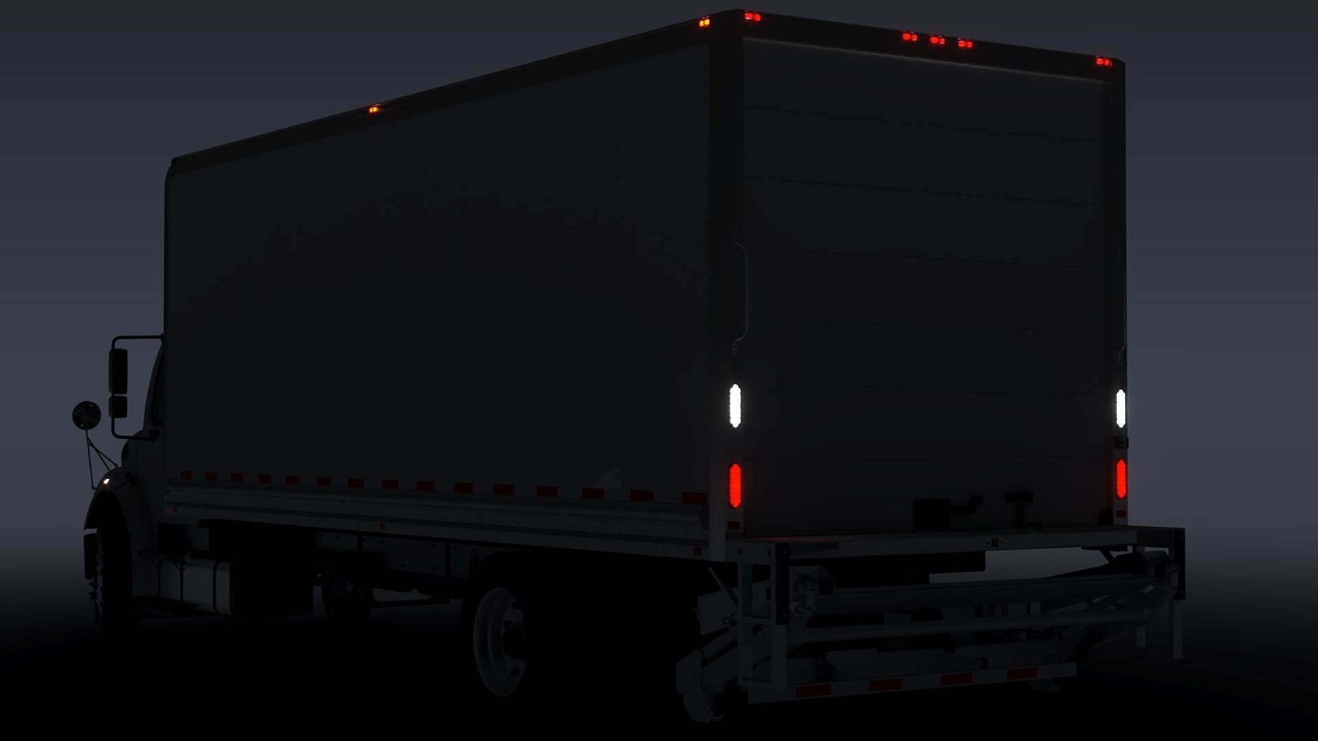 2020 Freightliner M2 106 Box truck Low-poly 3D model_36