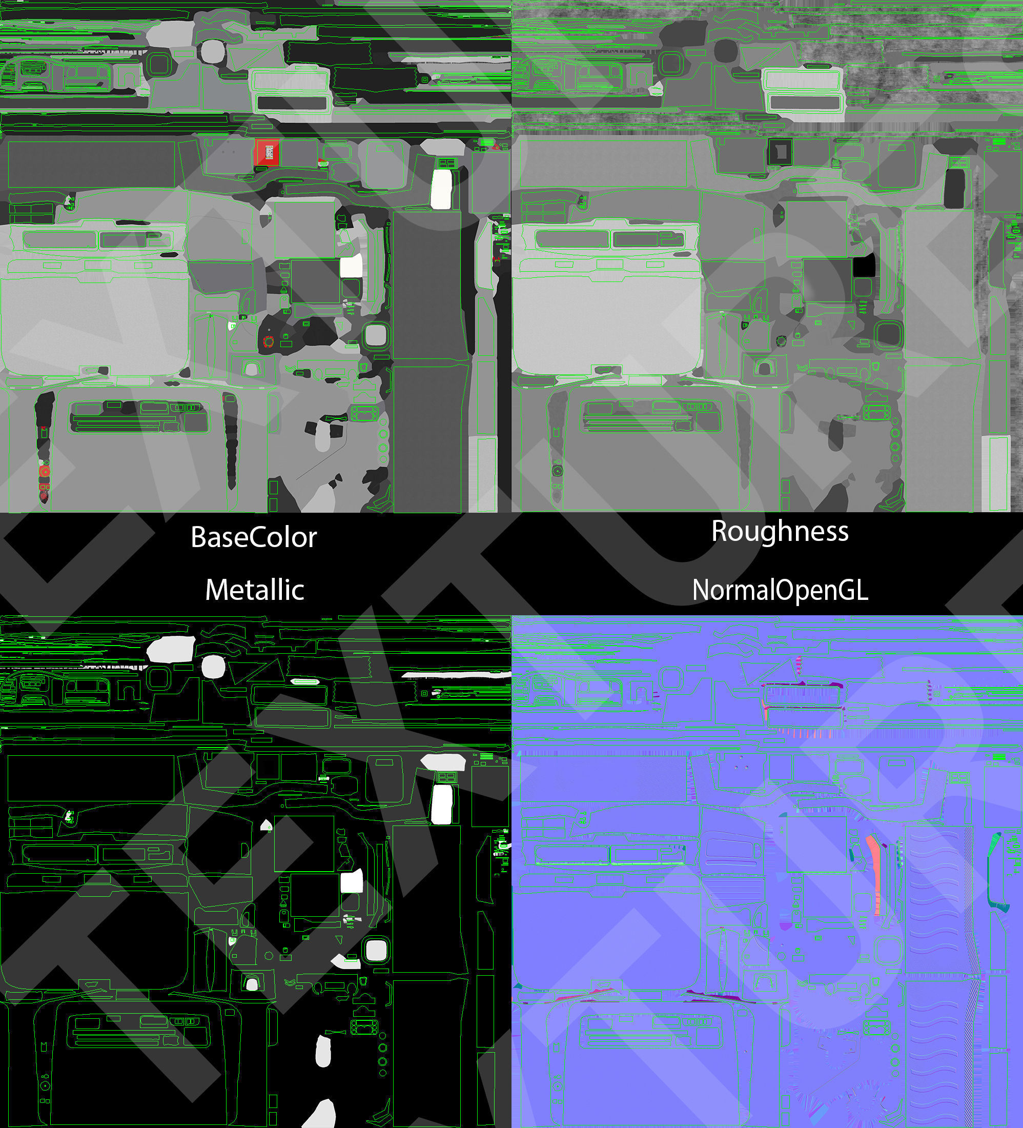 2020 Freightliner M2 106 Box truck Low-poly 3D model_64