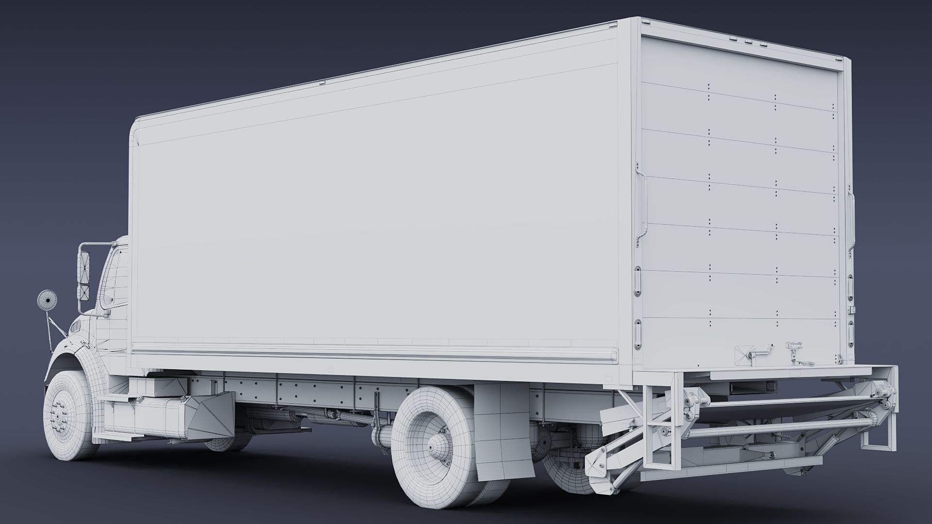 2020 Freightliner M2 106 Box truck Low-poly 3D model_42