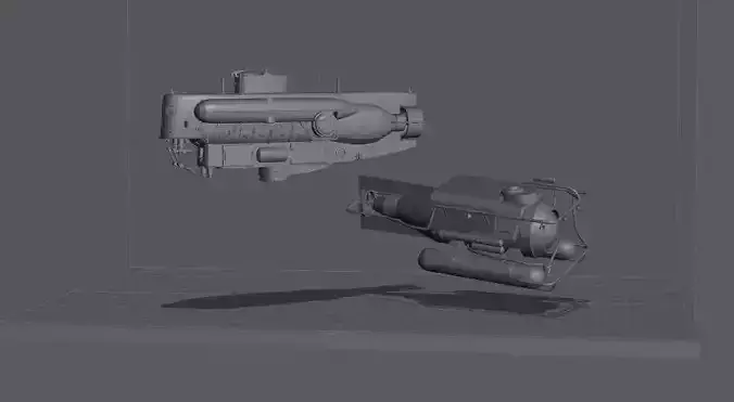 2 Submarines Free 3D print model
