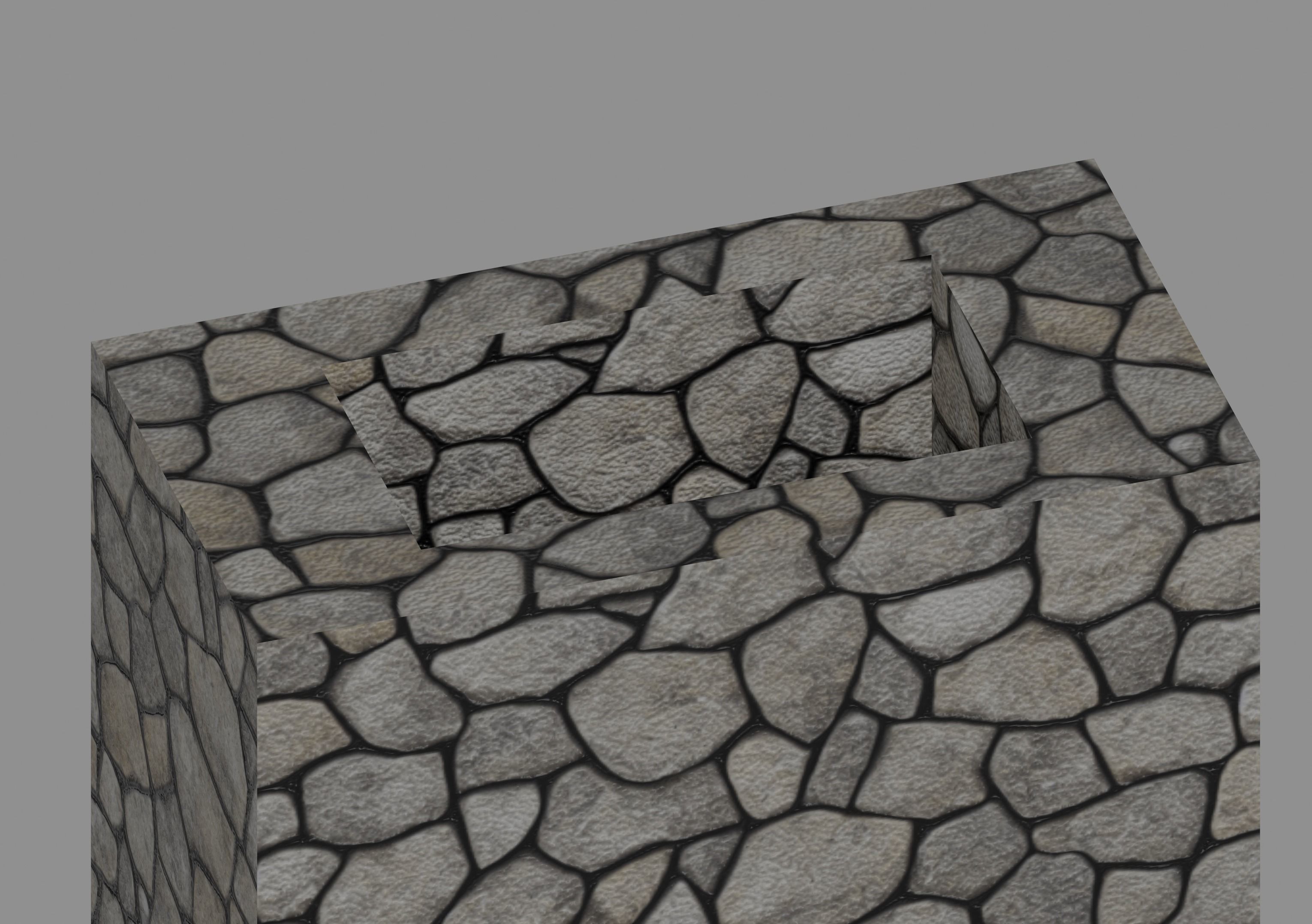 Fireplace Low-poly 3D model_11