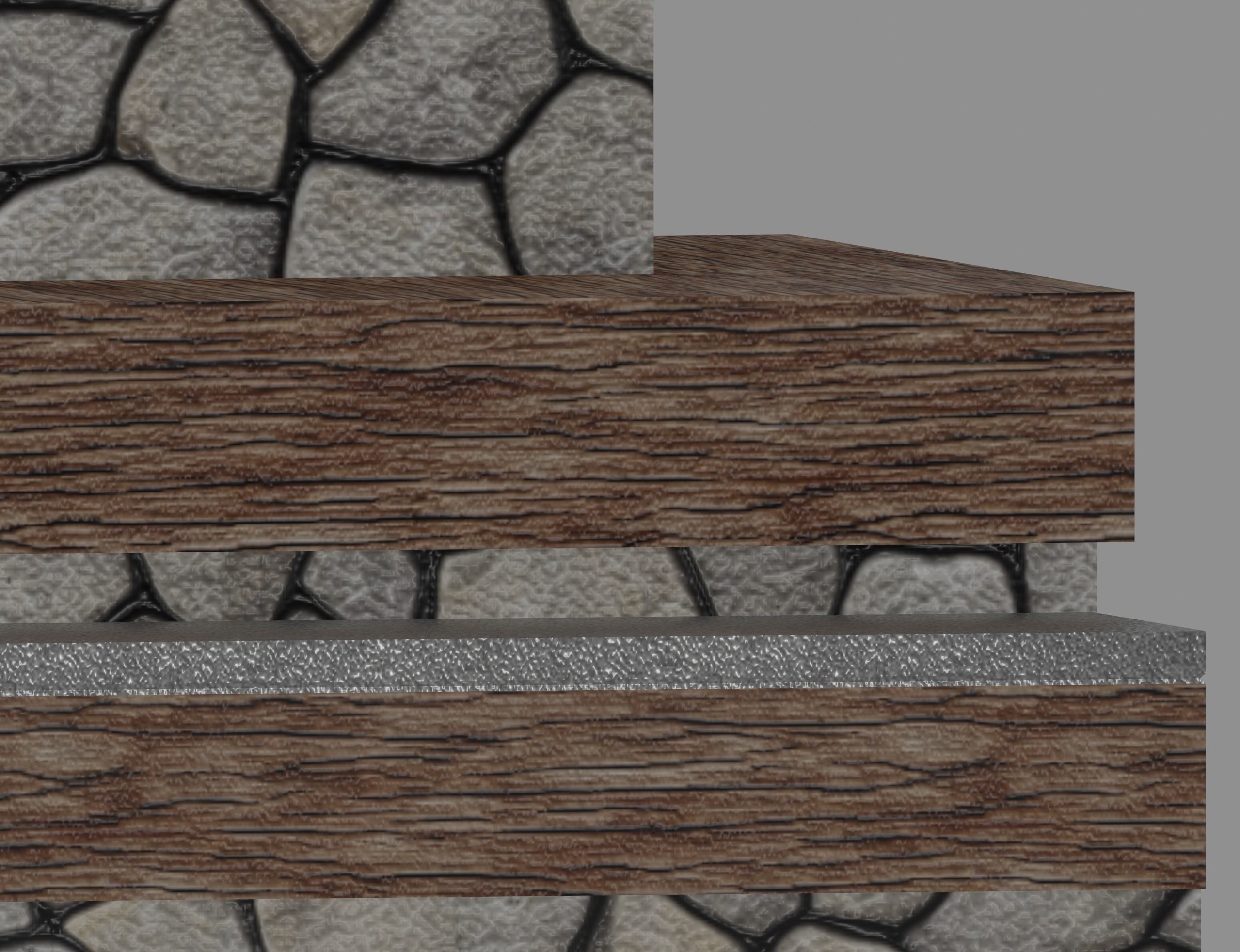 Fireplace Low-poly 3D model_10