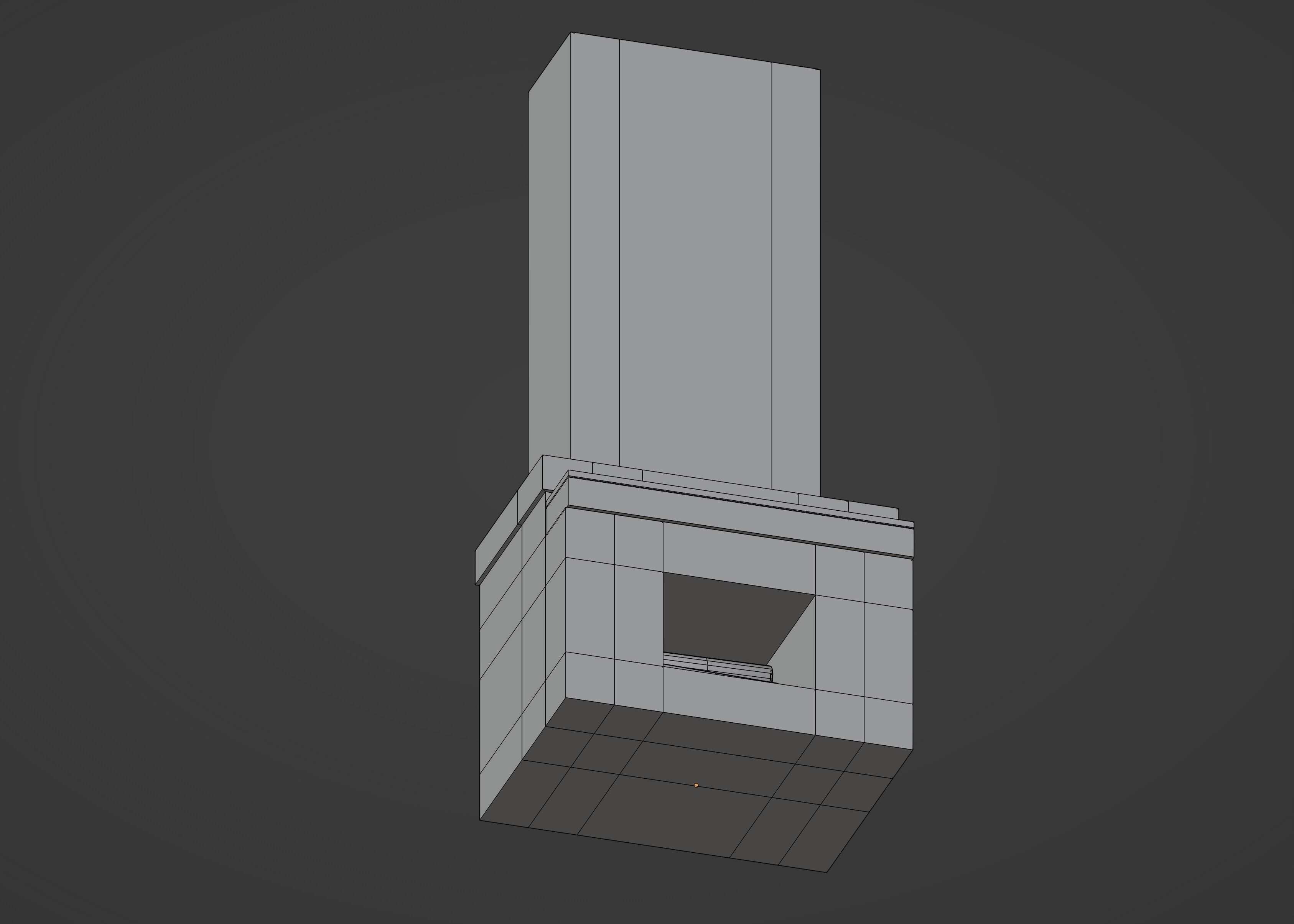 Fireplace Low-poly 3D model_13