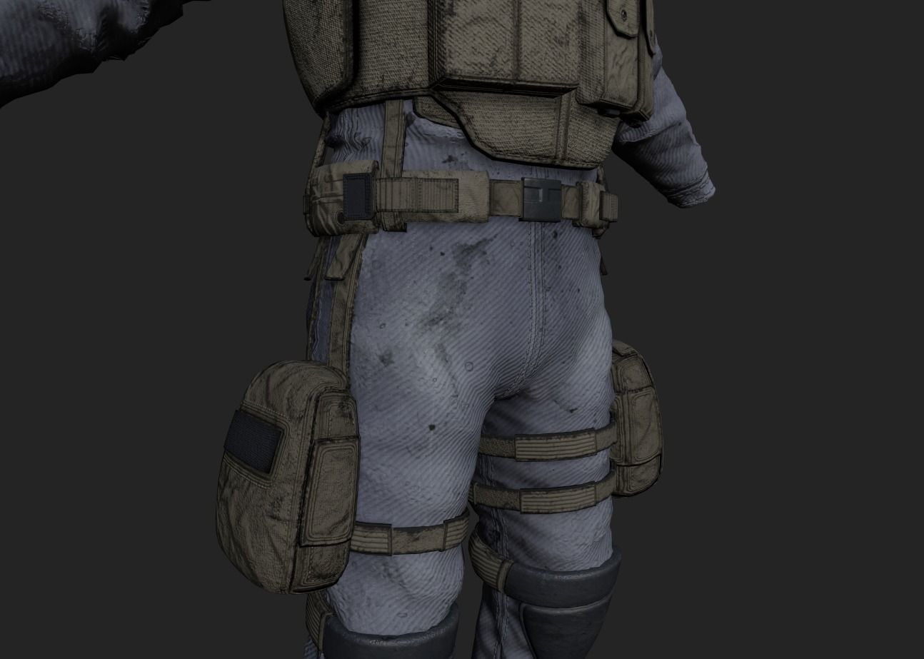 Stalker like suit for Dayz Low-poly 3D model_15