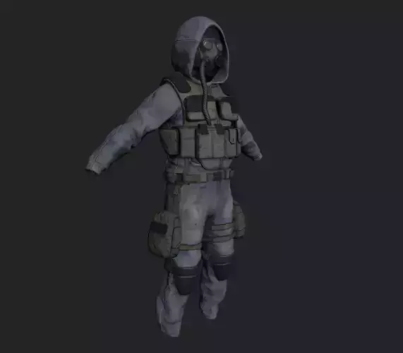 Stalker like suit for Dayz Low-poly 3D model