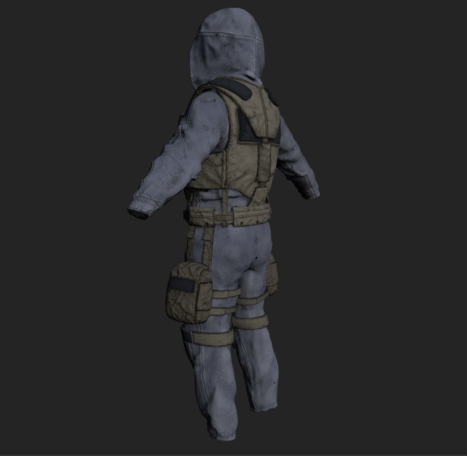 Stalker like suit for Dayz Low-poly 3D model_10