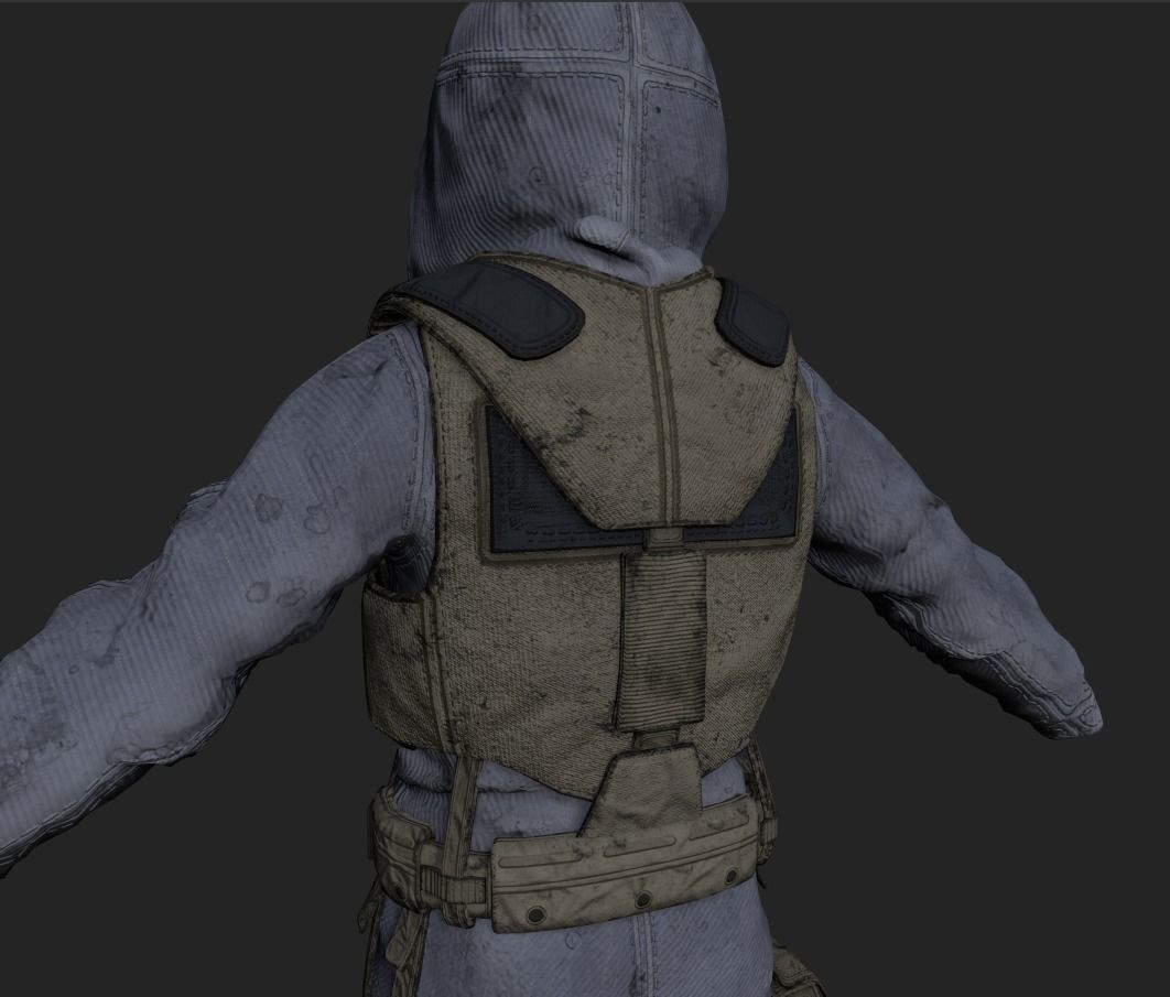 Stalker like suit for Dayz Low-poly 3D model_12