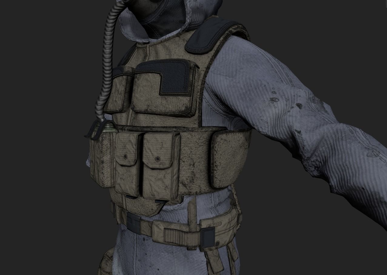 Stalker like suit for Dayz Low-poly 3D model_8