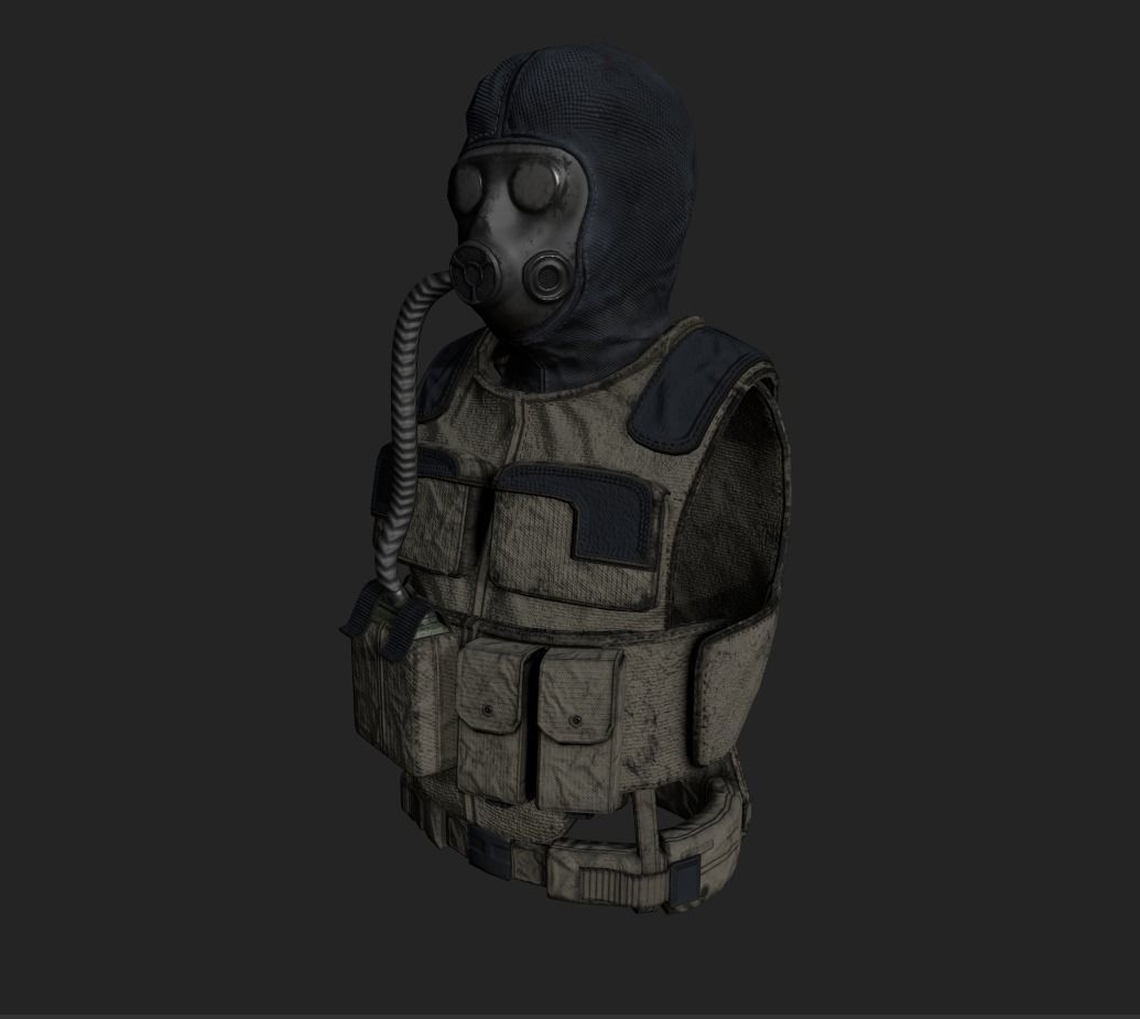 Stalker like suit for Dayz Low-poly 3D model_19