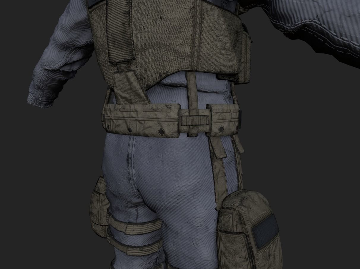 Stalker like suit for Dayz Low-poly 3D model_16
