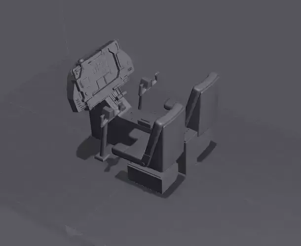 Cockpit helicopter and plane 3D print model
