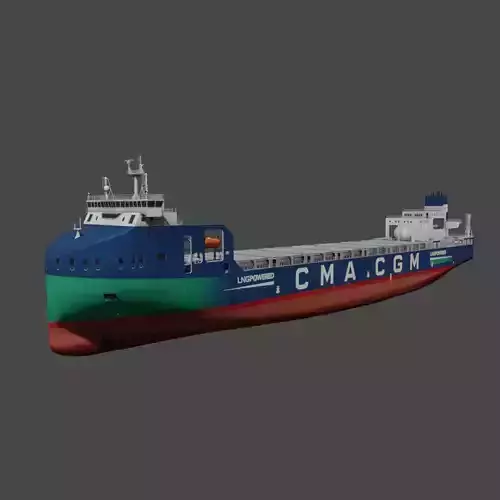 LNG dual-fuel CMA CGM container ship 3d model