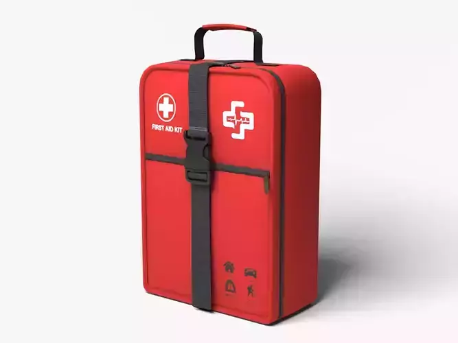 First Aid Kit Low-poly 3D model
