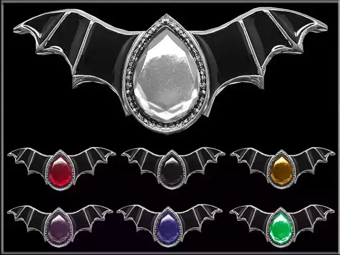 Gothic Bat Wings Stone