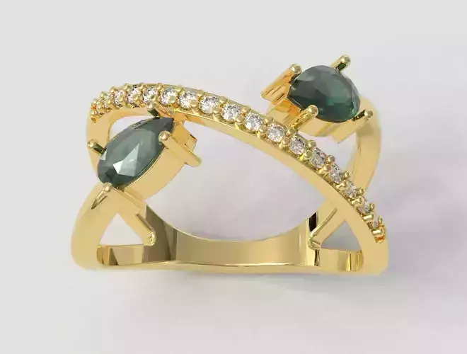 Modern Gemstone Ring