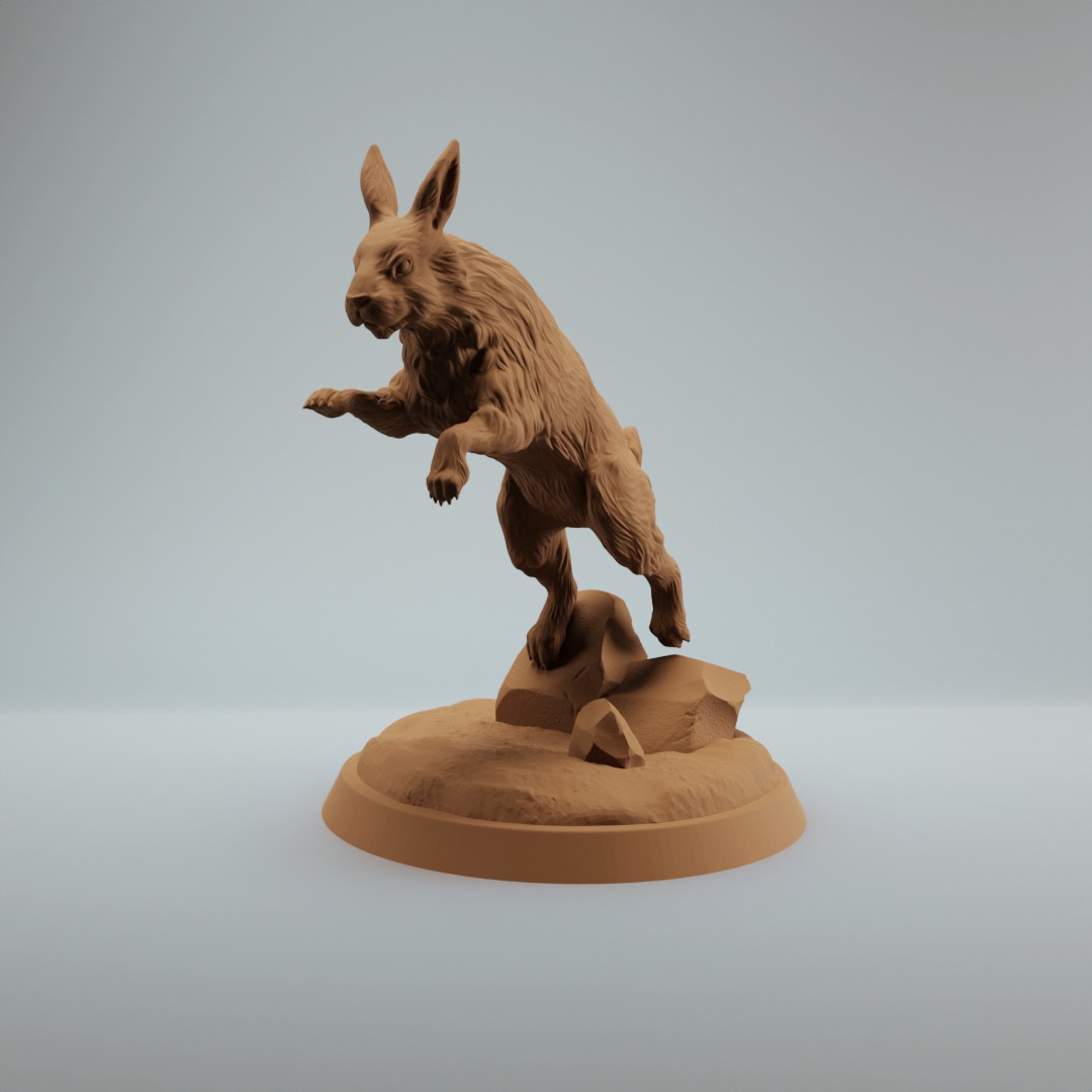 Rabbit 3d Print Model Pre-Supported - Two variations 3D print model_1