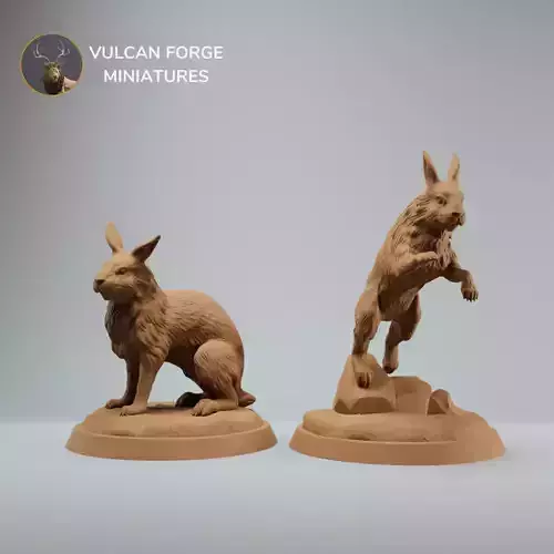 Rabbit 3d Print Model Pre-Supported - Two variations