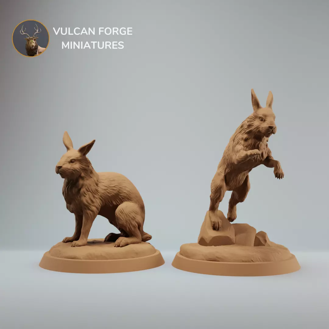 Rabbit 3d Print Model Pre-Supported - Two variations 3D print model_0