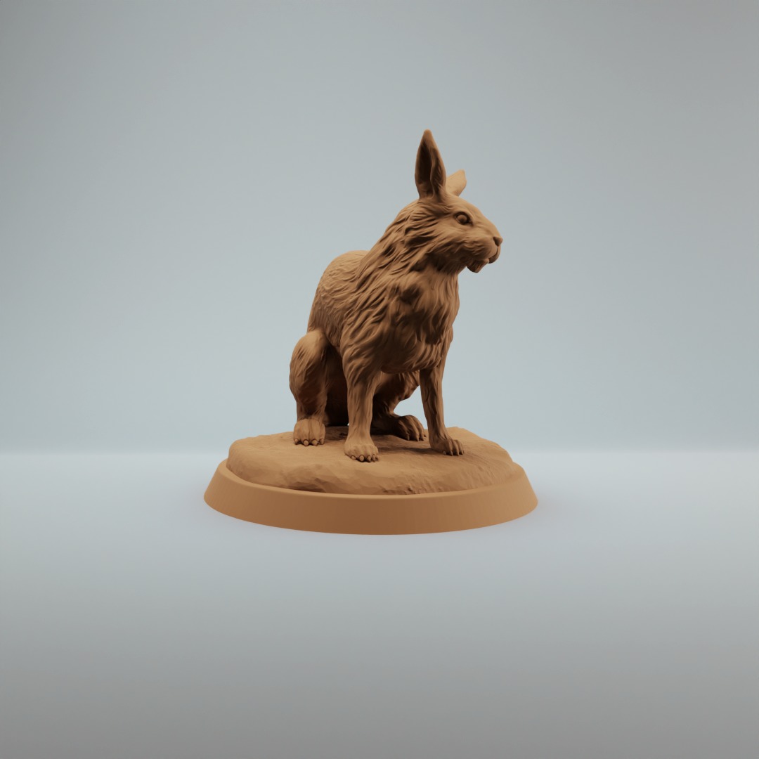 Rabbit 3d Print Model Pre-Supported - Two variations 3D print model_4