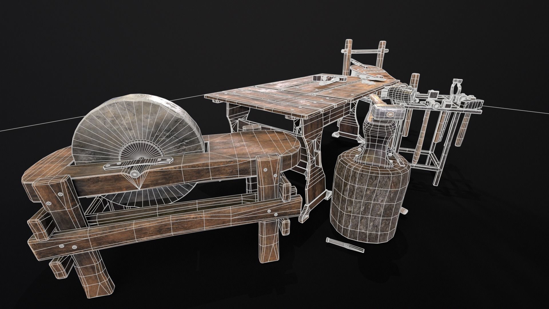 Medieval Blacksmith Set 3D Model Collection_19