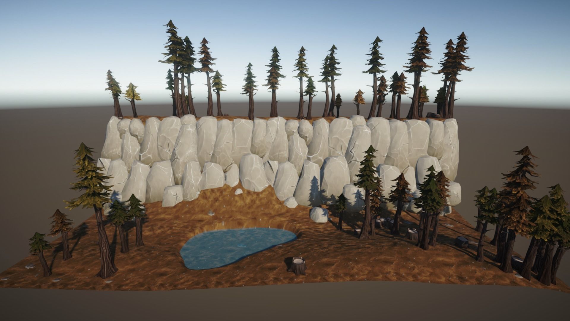 Stylized Stones And Boulders Low-poly 3D model_2