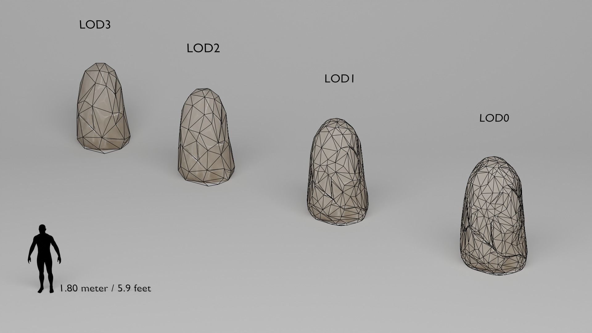 Stylized Stones And Boulders Low-poly 3D model_23