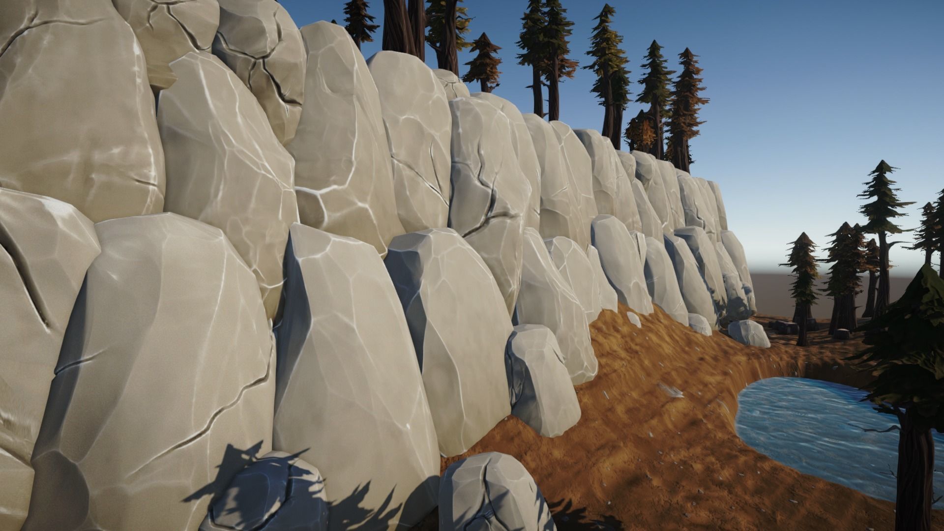 Stylized Stones And Boulders Low-poly 3D model_3