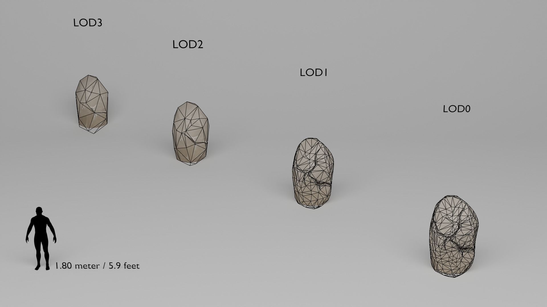 Stylized Stones And Boulders Low-poly 3D model_15