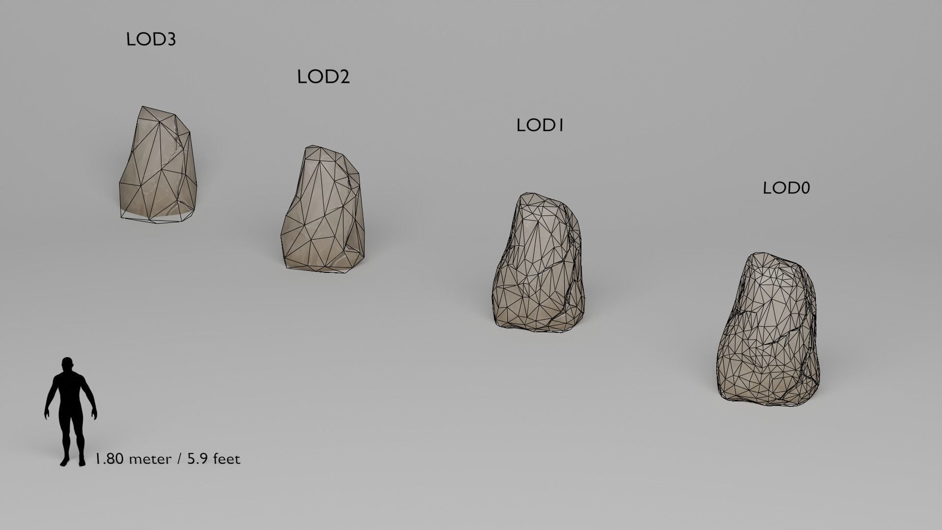 Stylized Stones And Boulders Low-poly 3D model_19
