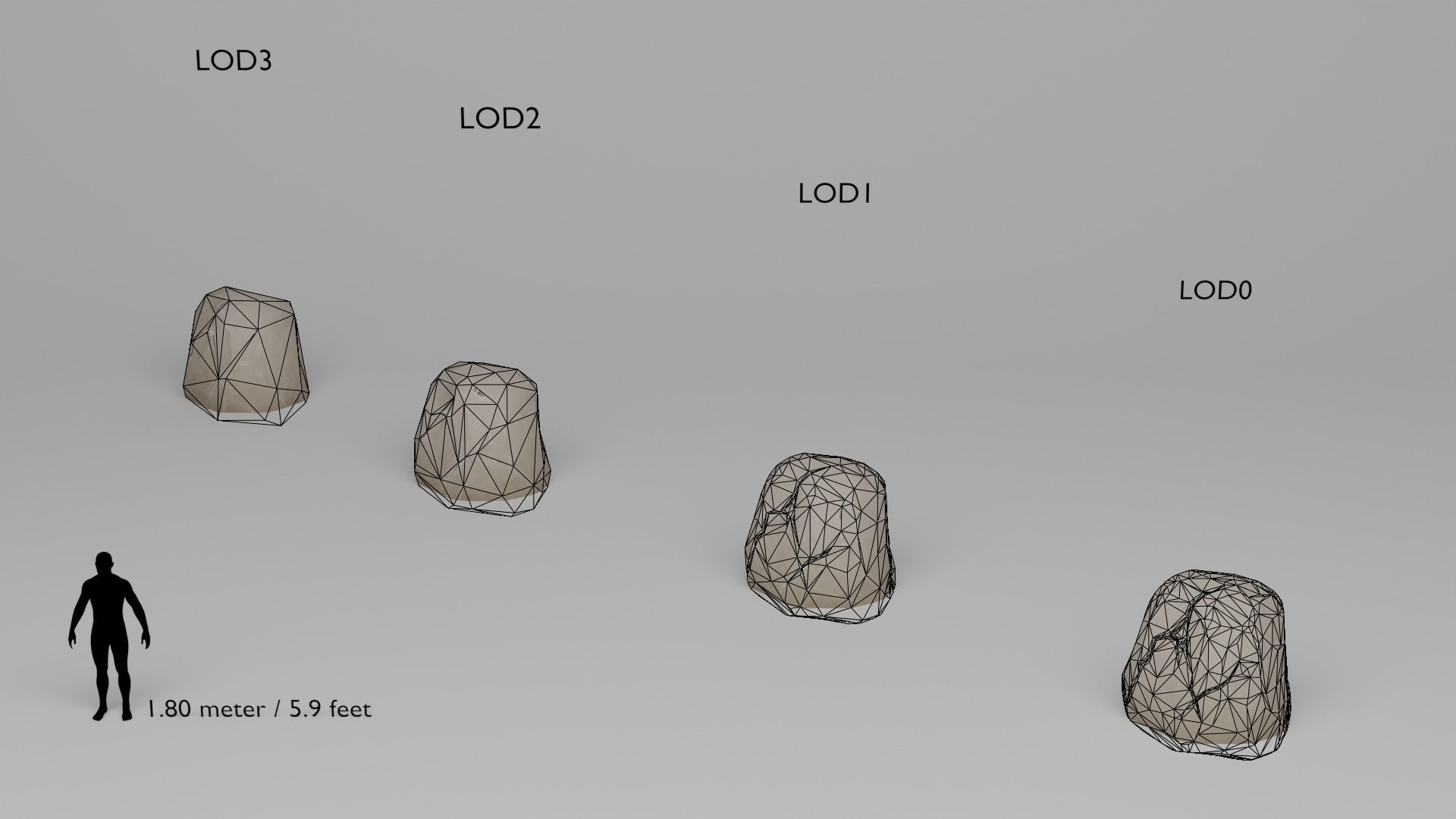 Stylized Stones And Boulders Low-poly 3D model_17