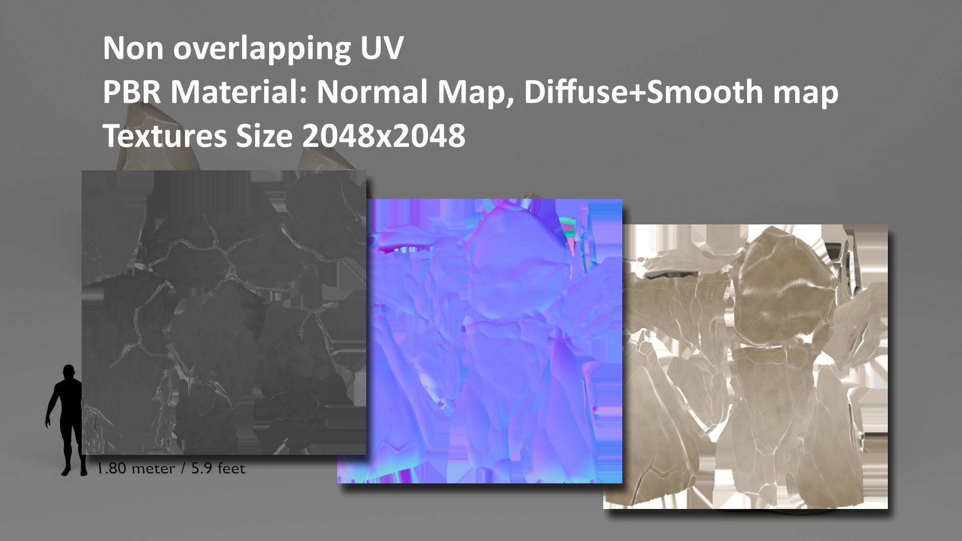 Stylized Stones And Boulders Low-poly 3D model_30