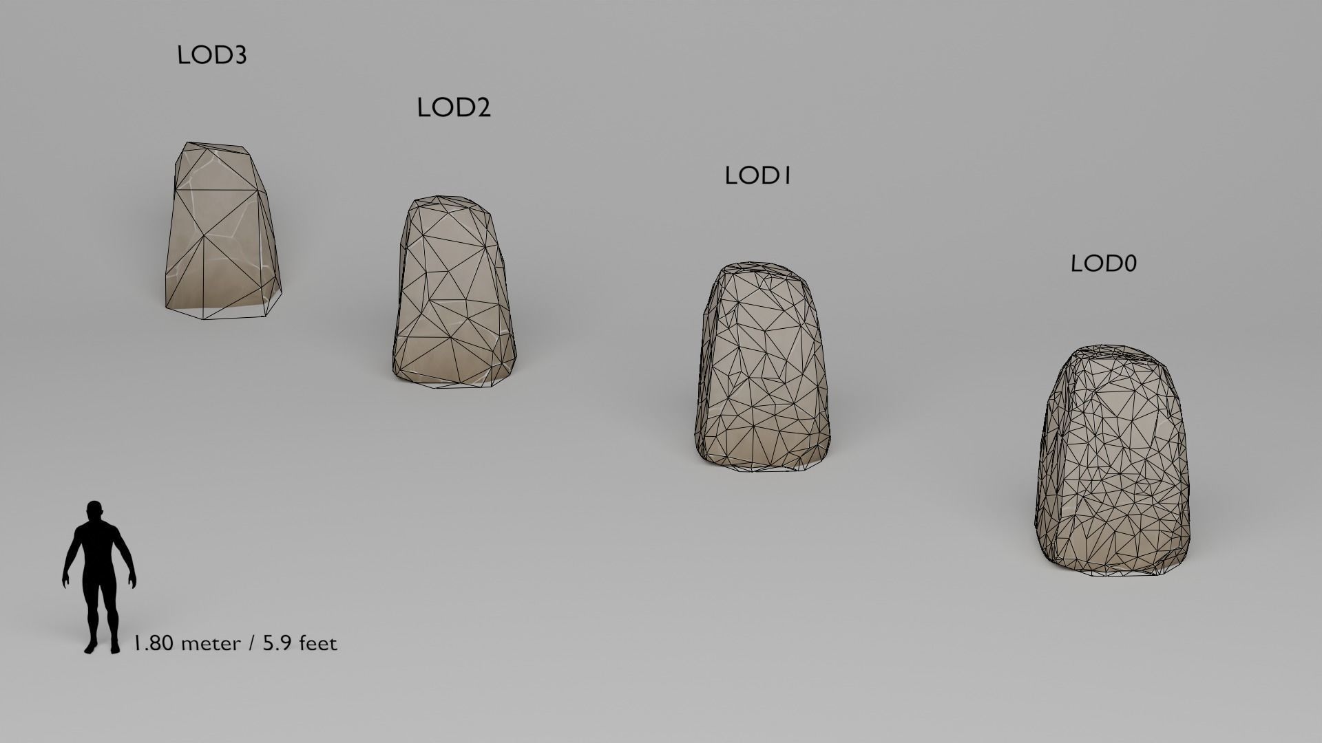 Stylized Stones And Boulders Low-poly 3D model_21