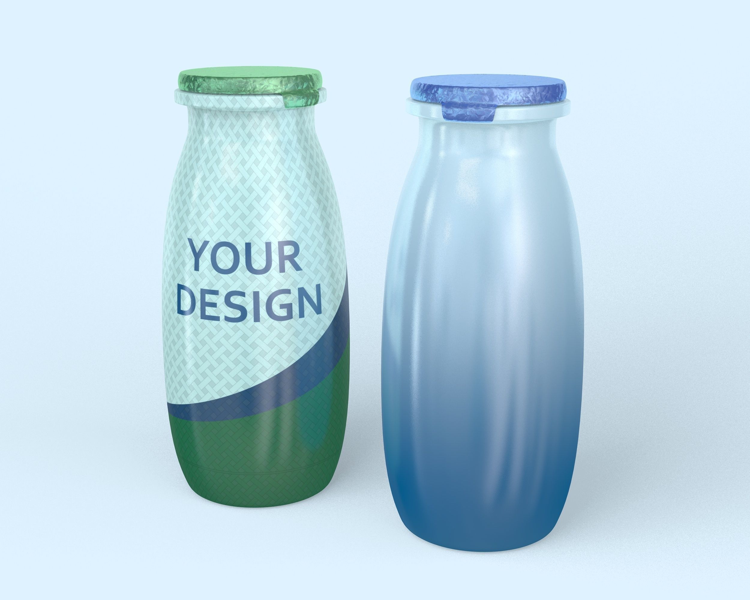 Yogurt Bottle 3D model_3