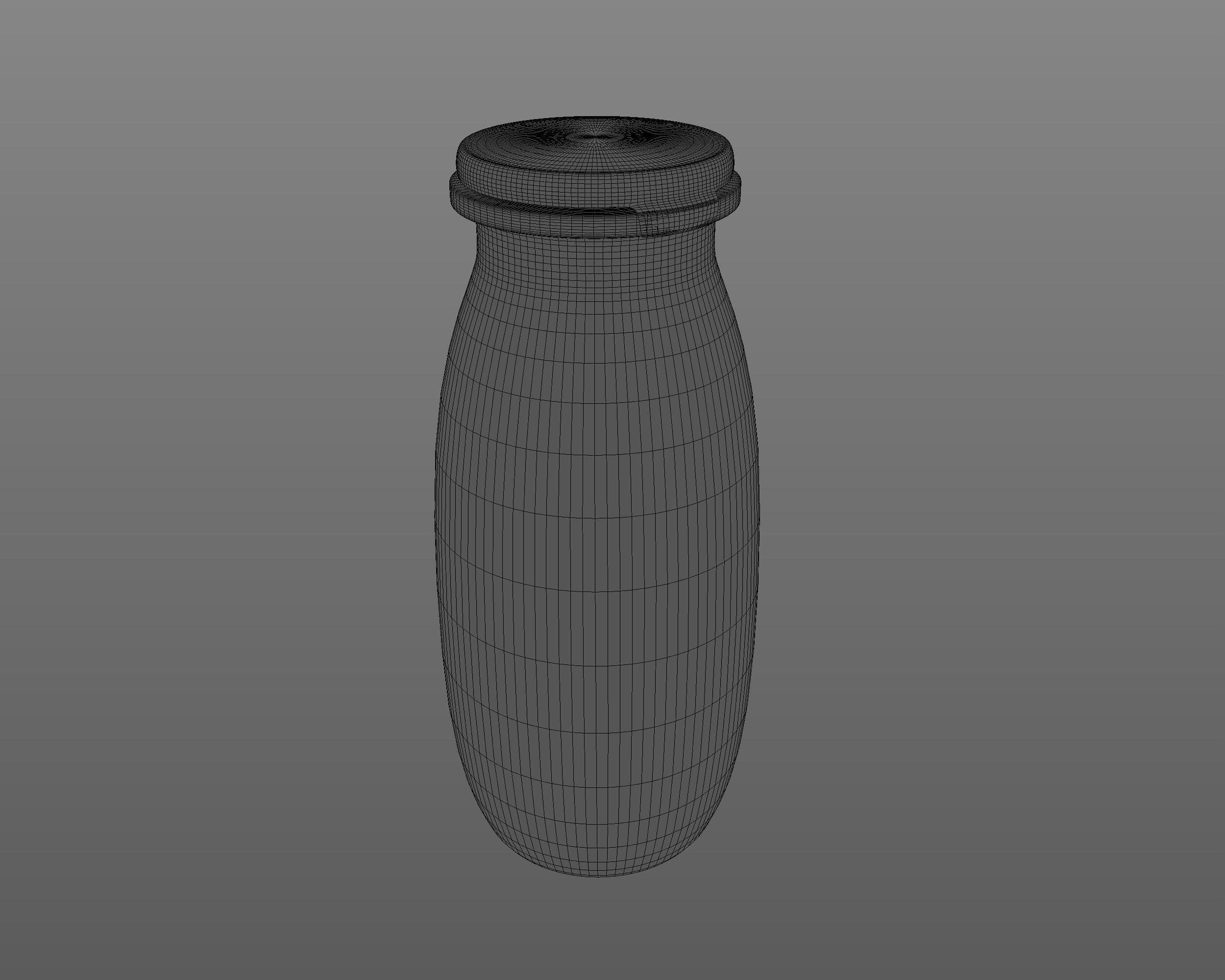 Yogurt Bottle 3D model_5