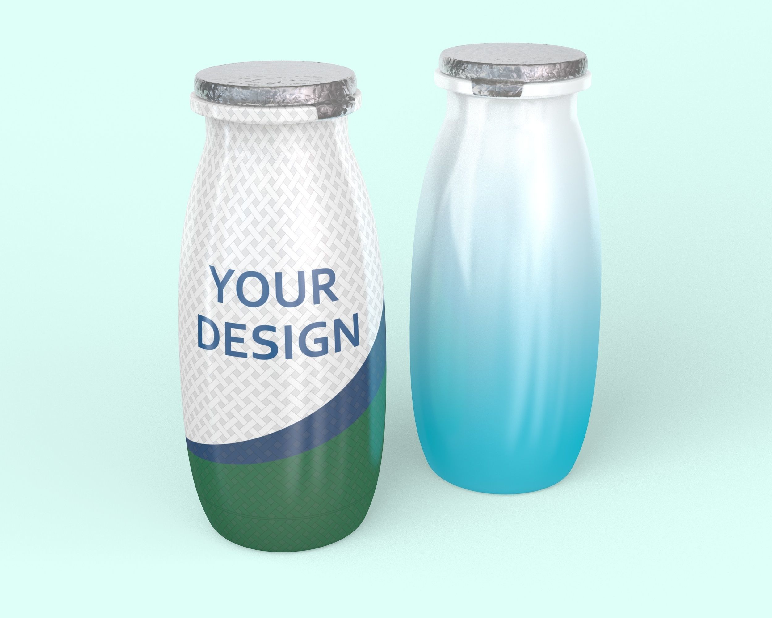 Yogurt Bottle 3D model_2