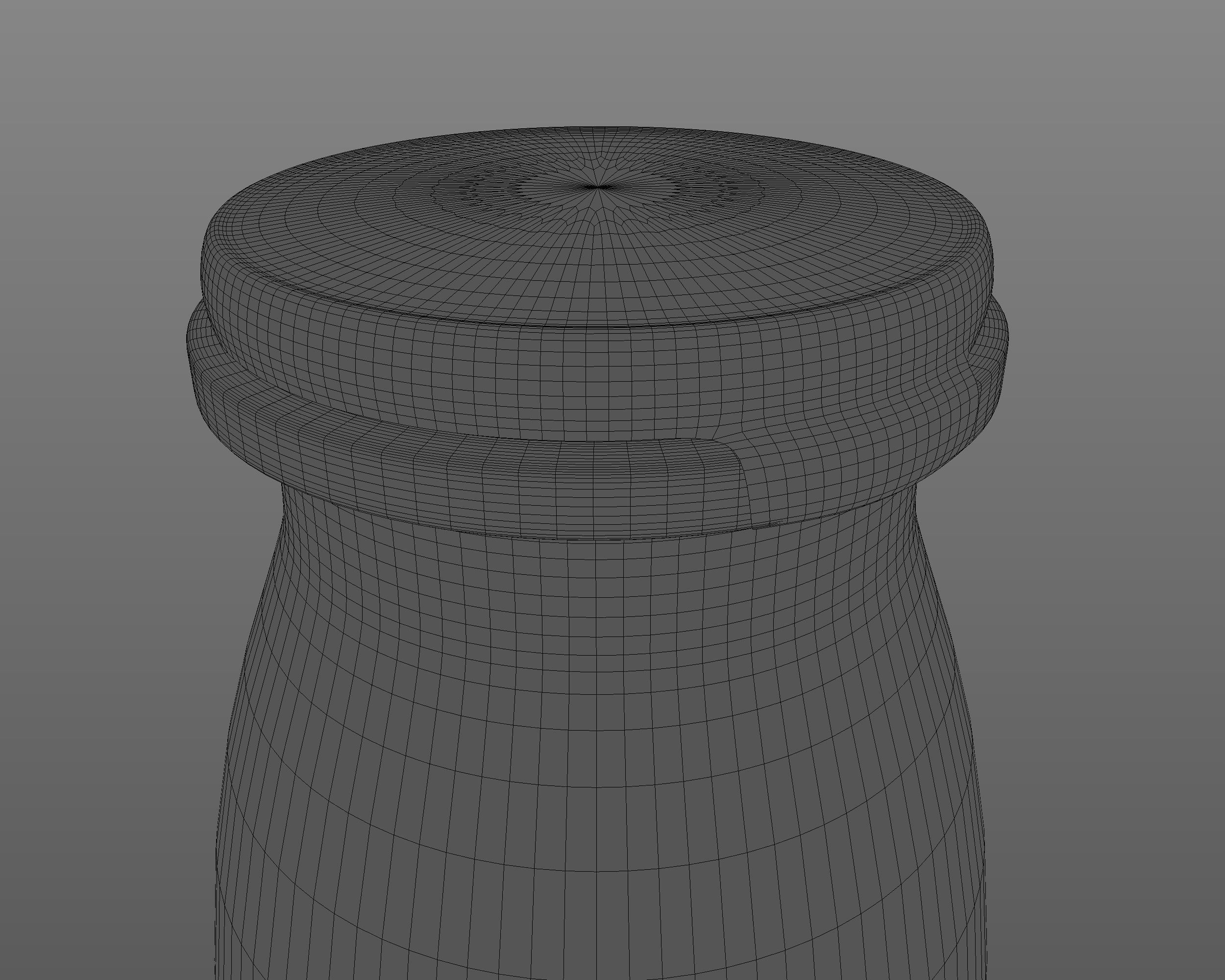Yogurt Bottle 3D model_6