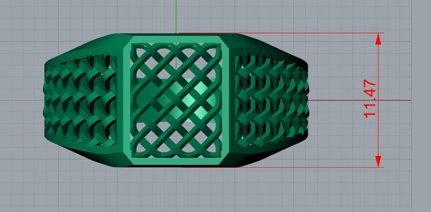 men ring 3D print model_6