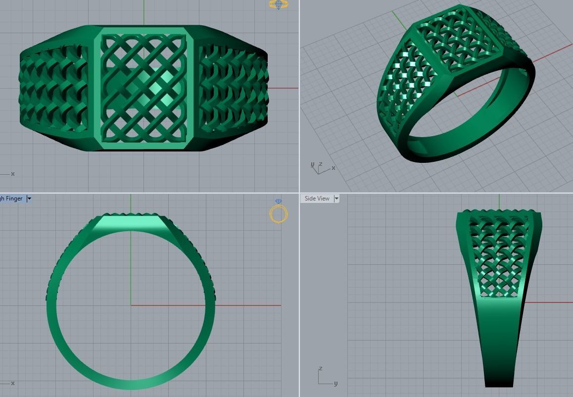 men ring 3D print model_4