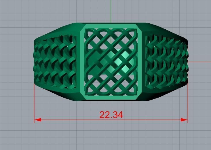 men ring 3D print model_7