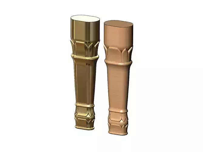 Oblong lotus flower bead leg relief