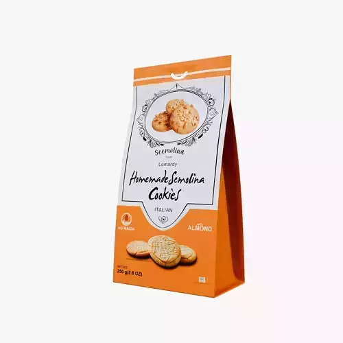 Semolina Cookies resealable plastic bag Low-poly 3D model Semolina Cookies resealable plastic bag Low-poly 3D model