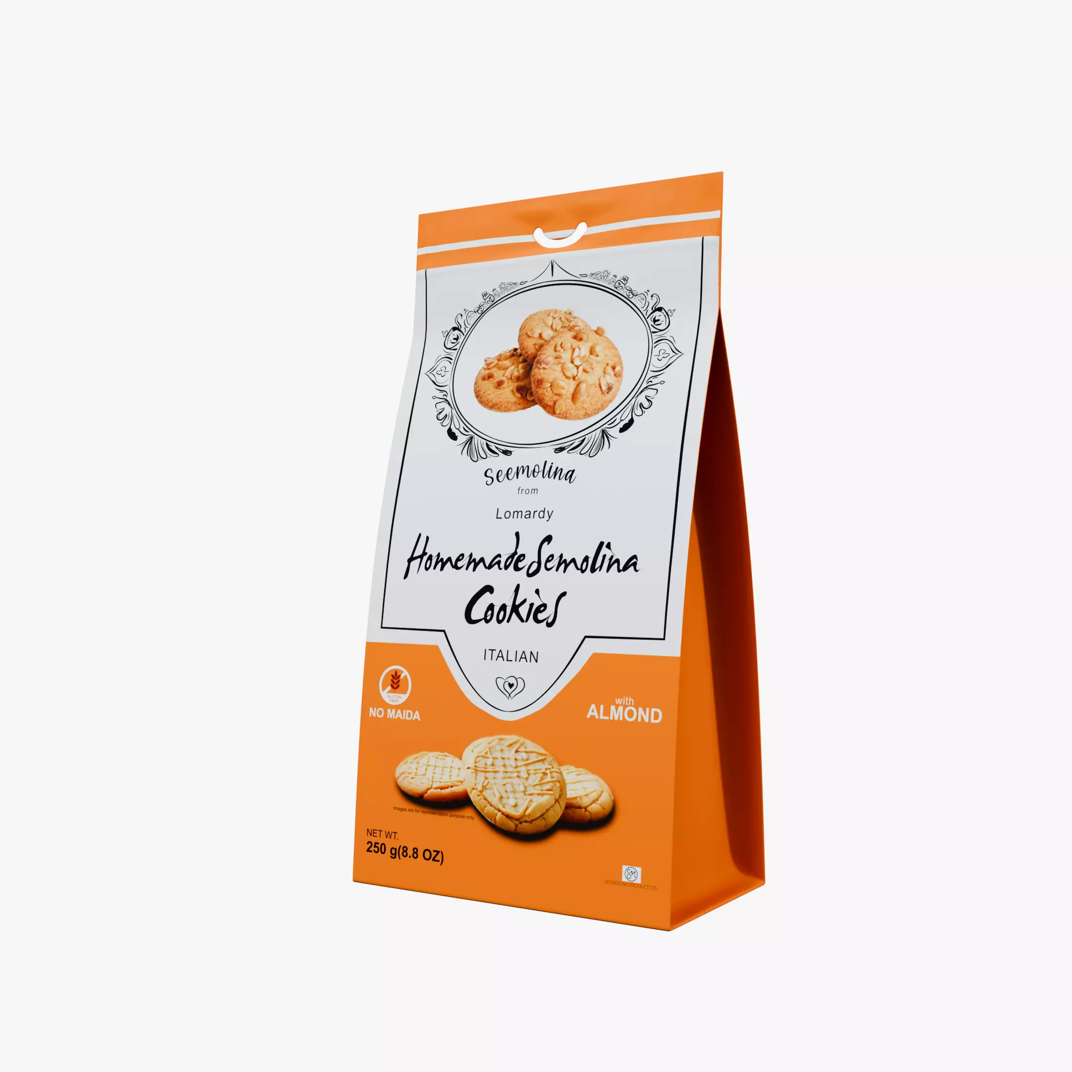Semolina Cookies resealable plastic bag Low-poly 3D model_0